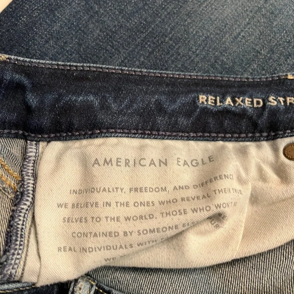 American Eagle Ne(x)t Level Airflex Mens Jeans TWO PAIRS Relaxed Straight  36x34